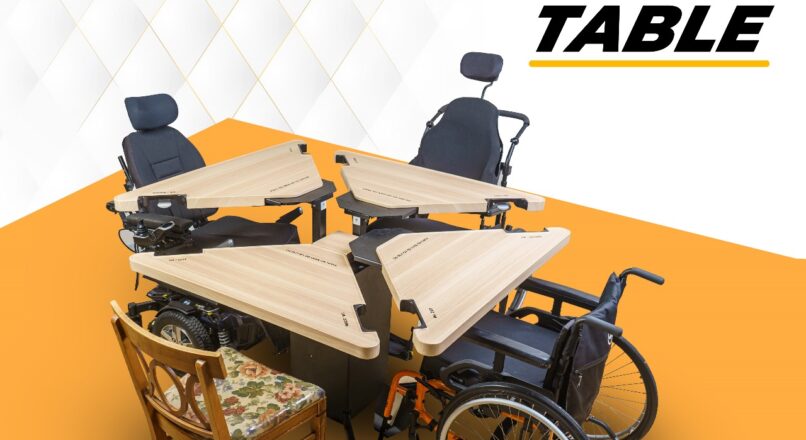 A wheelchair-accessible table is a type of table that is designed to be easily used.