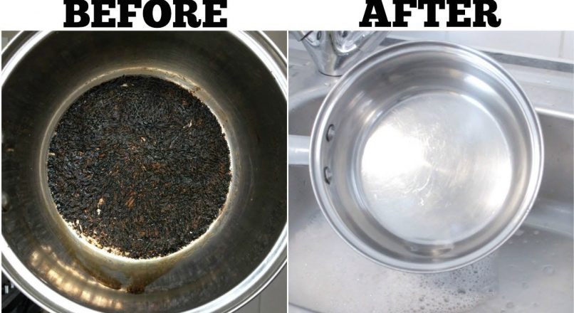 How to clean a burned or very dirty frying pan with little effort?