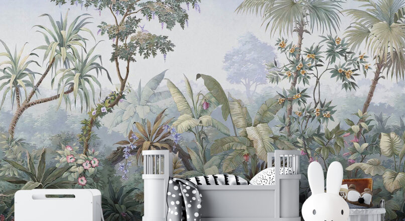 How can nature wallpaper transform the ambiance of different rooms in your home?