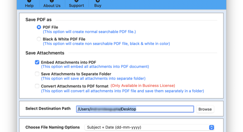 How to Copy MBOX Emails in PDF File on Mac with Attachments?